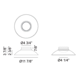 Luna 12" 1-Light Flush Mount