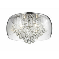 Glass-Encased Bubble Droplet Flush Mount