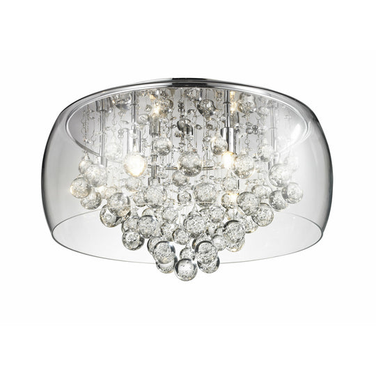Glass-Encased Bubble Droplet Flush Mount