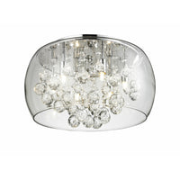 Glass-Encased Bubble Droplet Flush Mount
