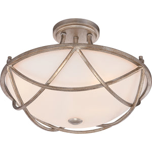 Milbank Semi Flush Mount Vintage Gold