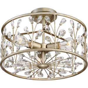 Meadow Lane Semi Flush Mount Vintage Gold