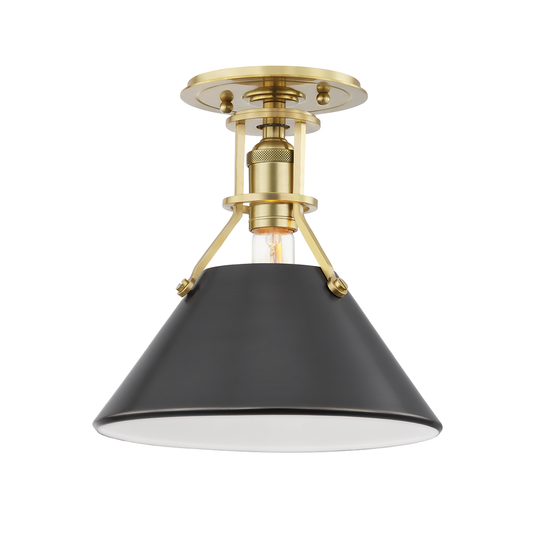 Metal No.2 1 Light Semi Flush