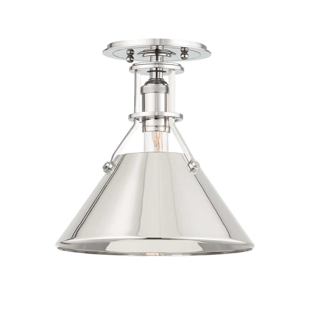 Metal No.2 1 Light Semi Flush