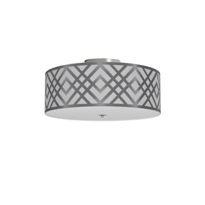 Mona Flush Mount Silver/White