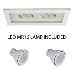 Low Voltage Multiple Two Light Trim with LED Bulb