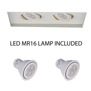 Low Voltage Multiple Two Light Invisible Trim with LED Bulb
