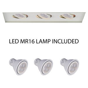 Low Voltage Multiple Three Light Invisible Trim with LED Bulb