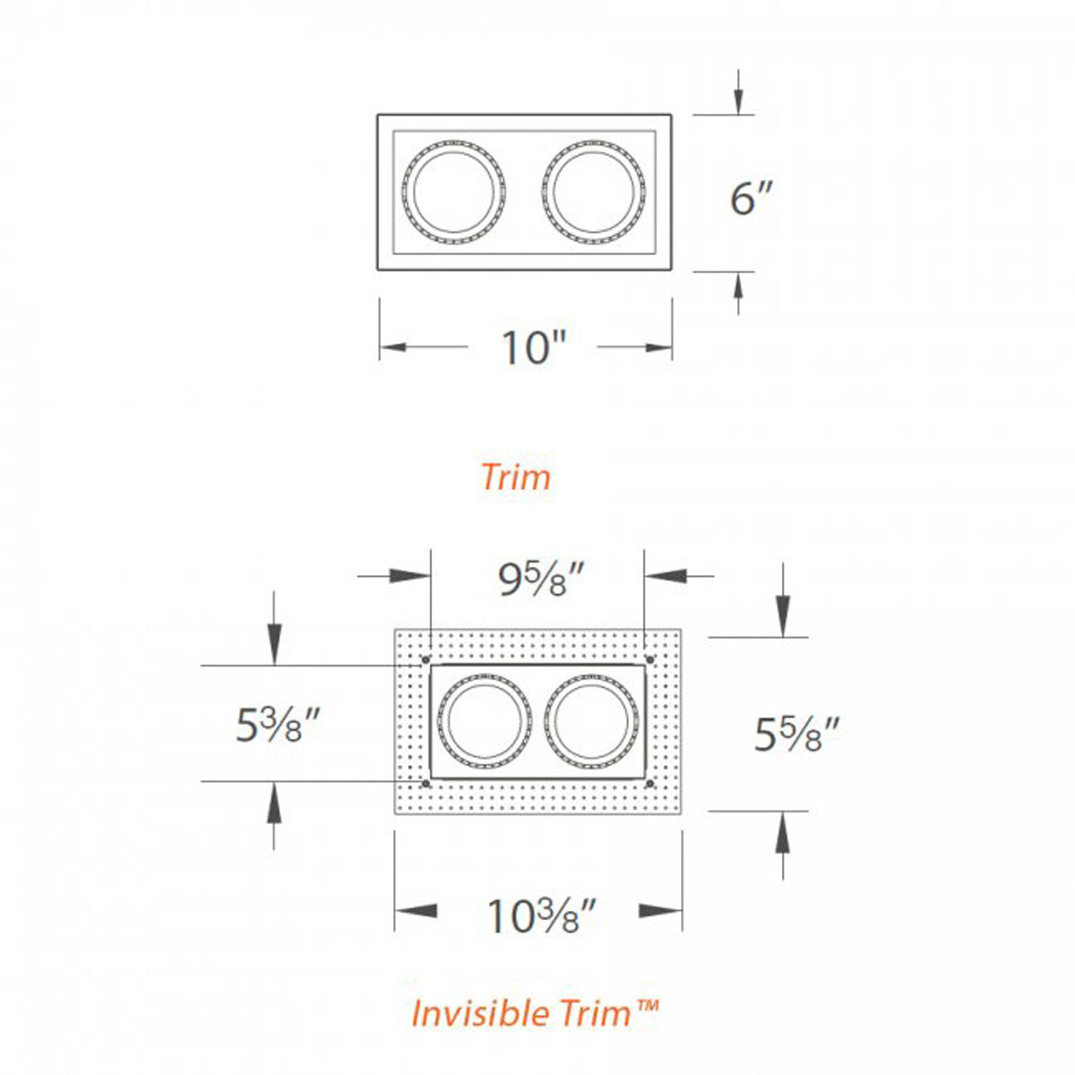 Low Voltage Multiple Two Light Invisible Trim