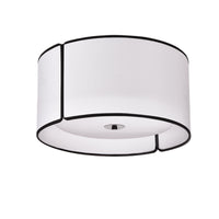 Notched Drum 3 Light 15 Inch Flush Mount