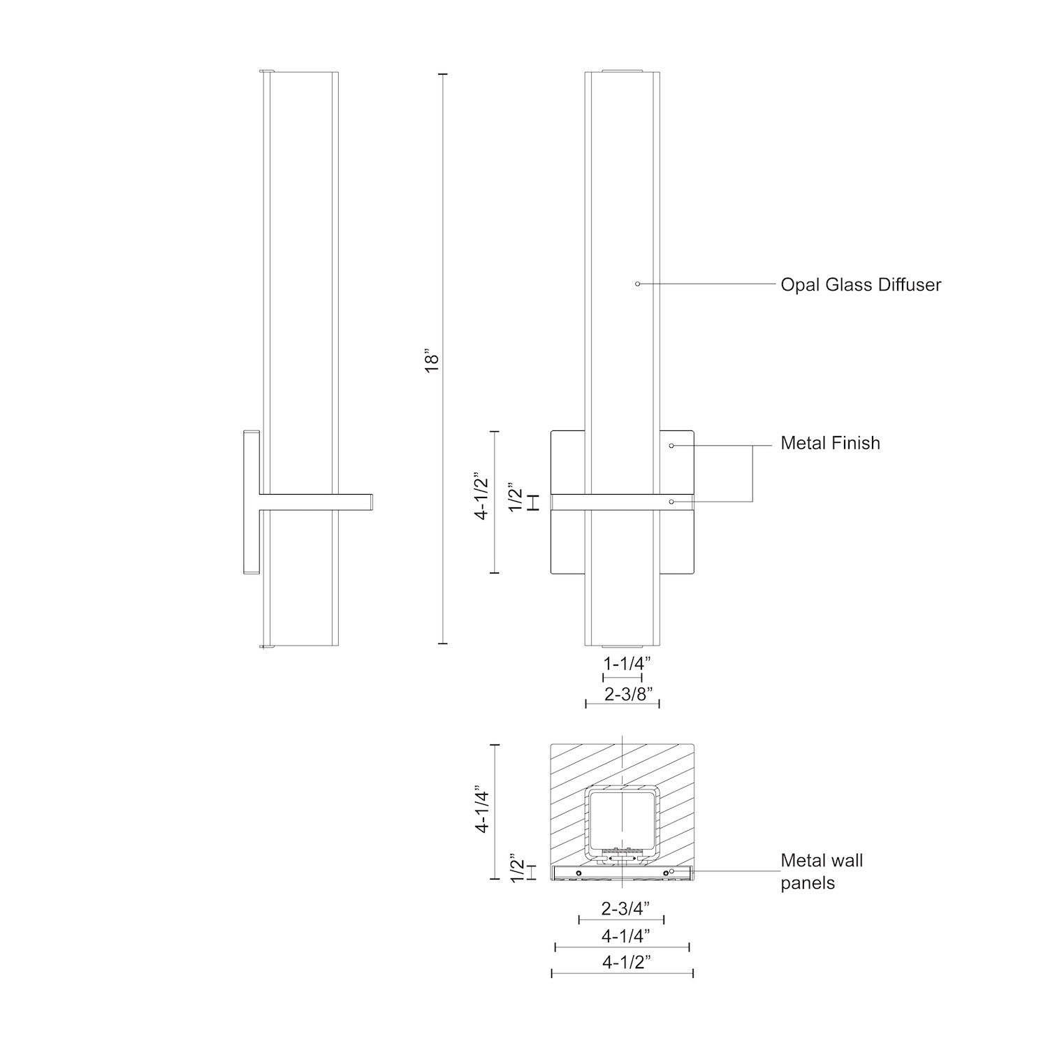 Nepal 18" LED Sconce