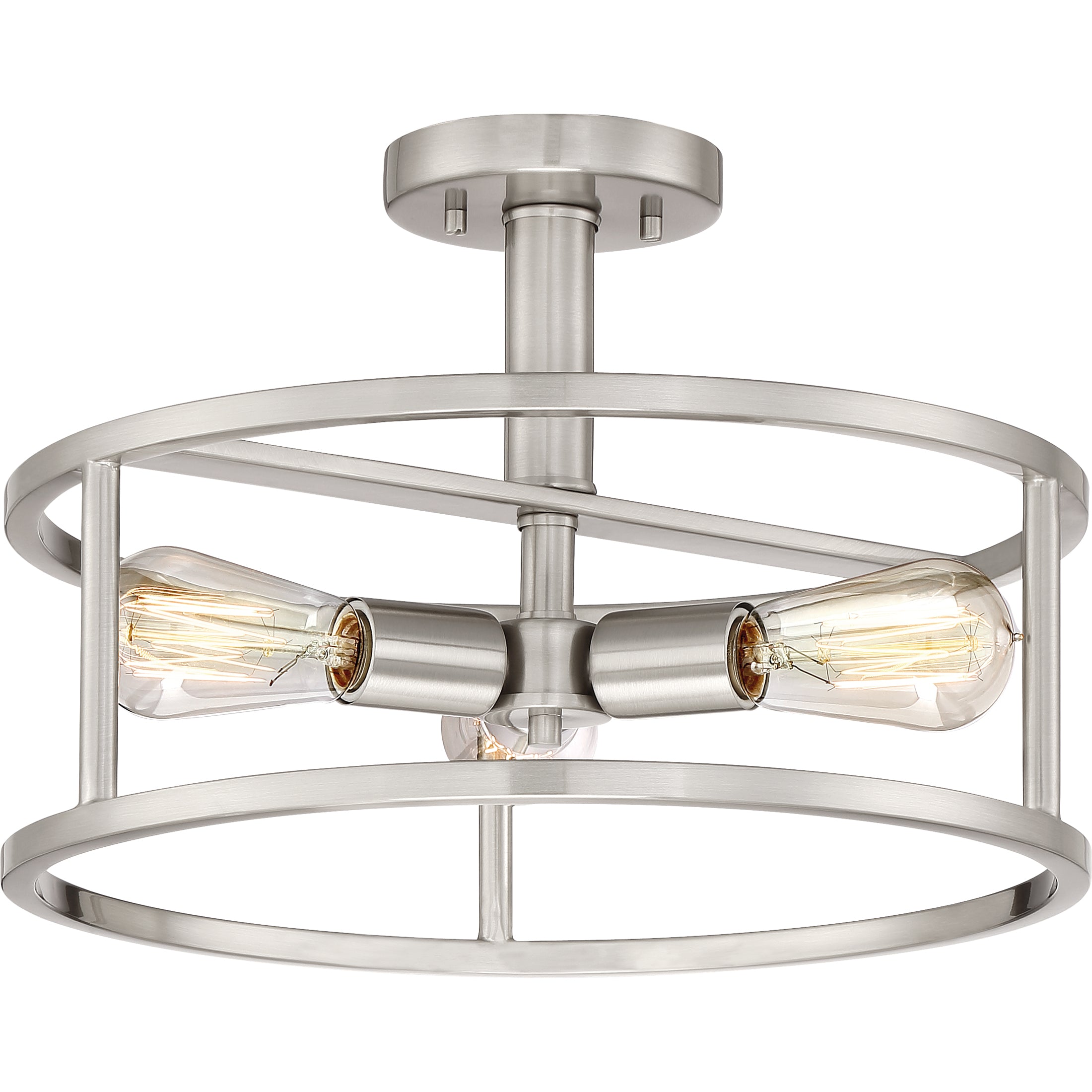 New Harbor Semi Flush Mount Brushed Nickel