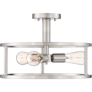 New Harbor Semi Flush Mount Brushed Nickel