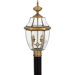 Newbury Post Light Antique Brass