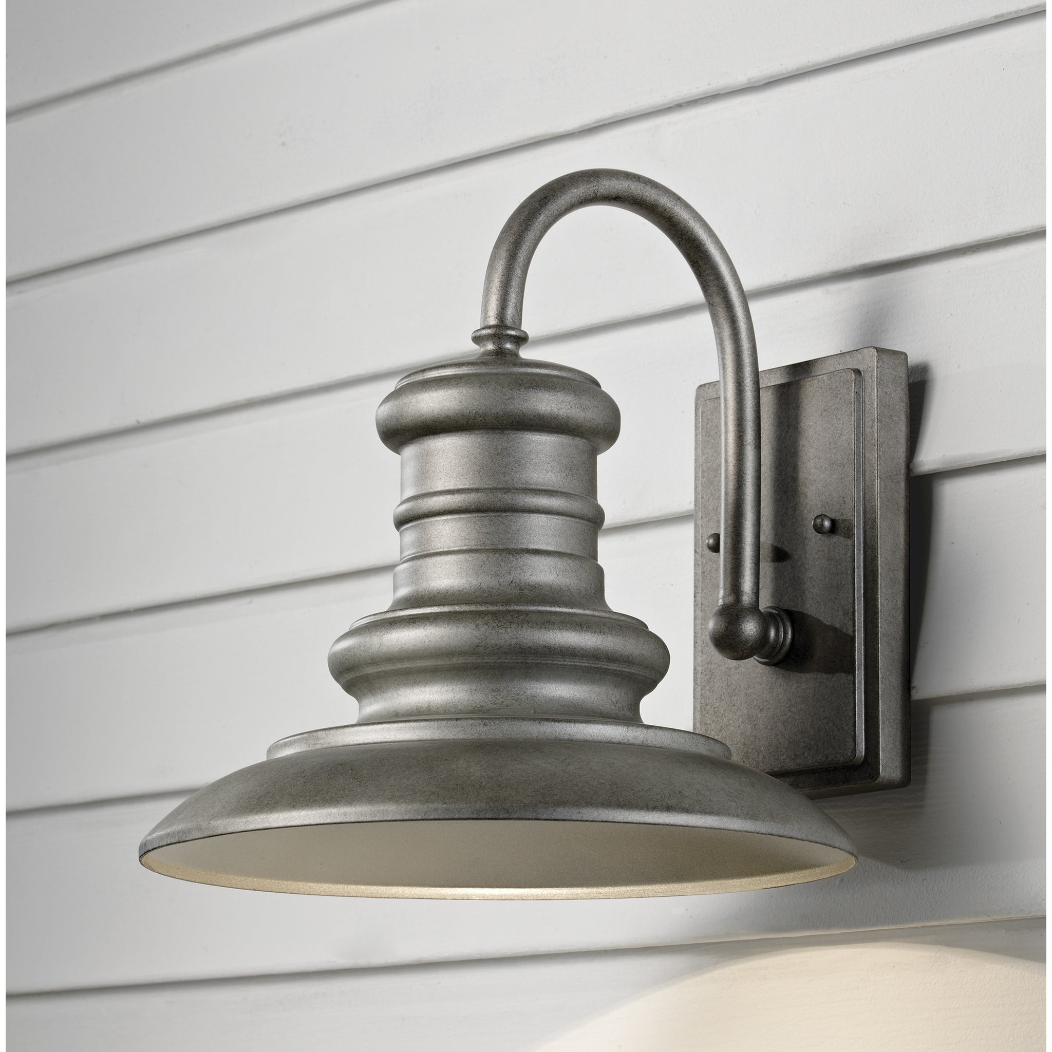 Redding Station Outdoor Wall Light Tarnished Silver