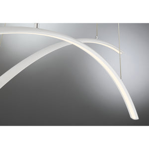 Fanfare Linear Suspension White Lustre