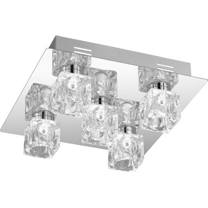 Clear Hollow Flush Mount Polished Chrome