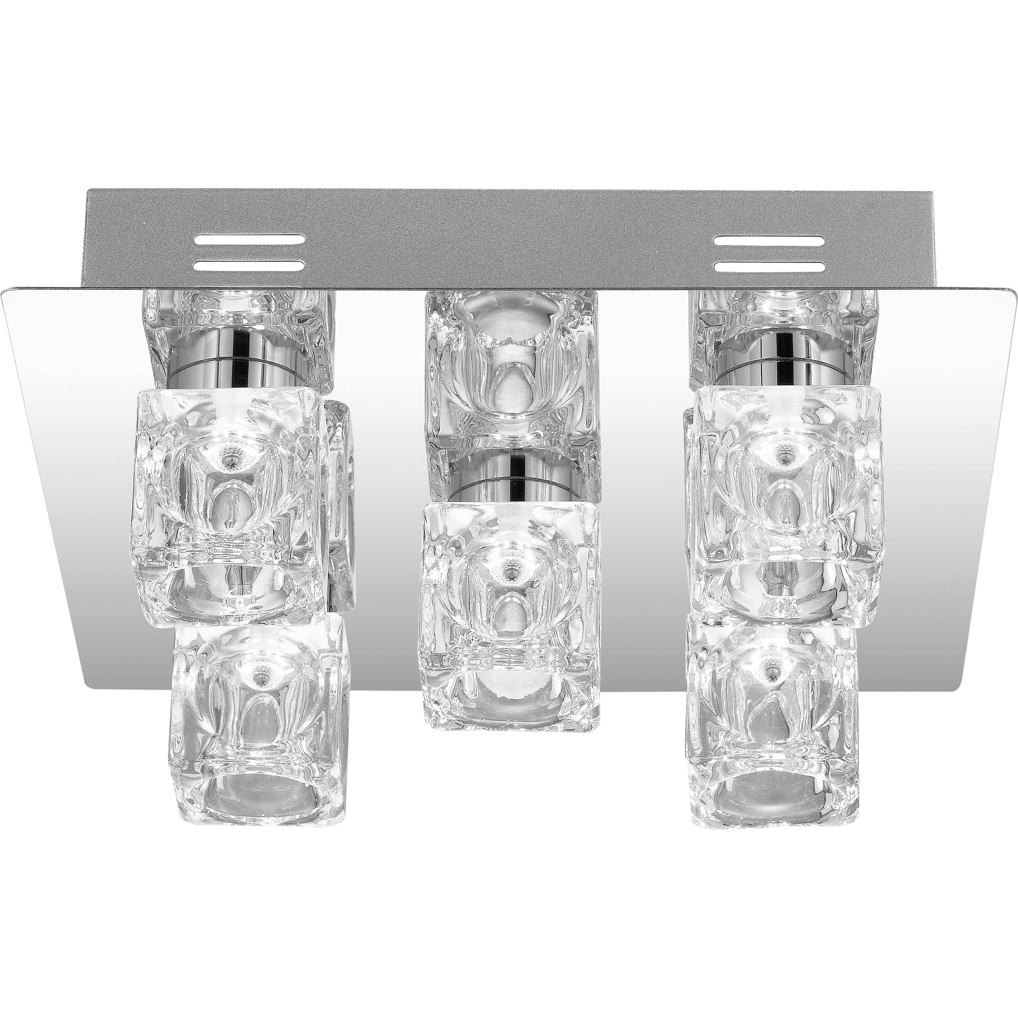 Clear Hollow Flush Mount Polished Chrome