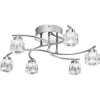 Clear Hollow Semi Flush Mount