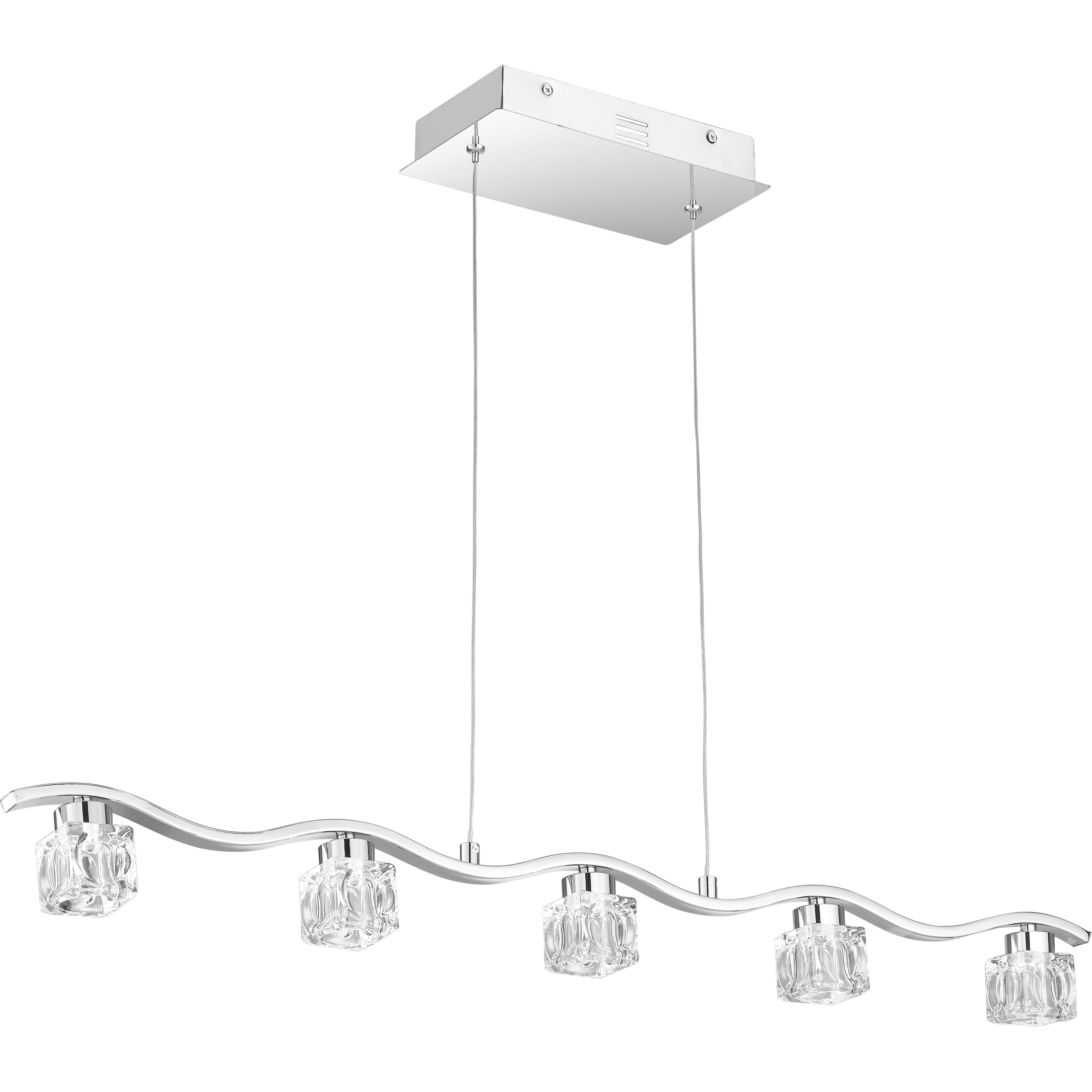 Clear Hollow Linear Suspension Polished Chrome