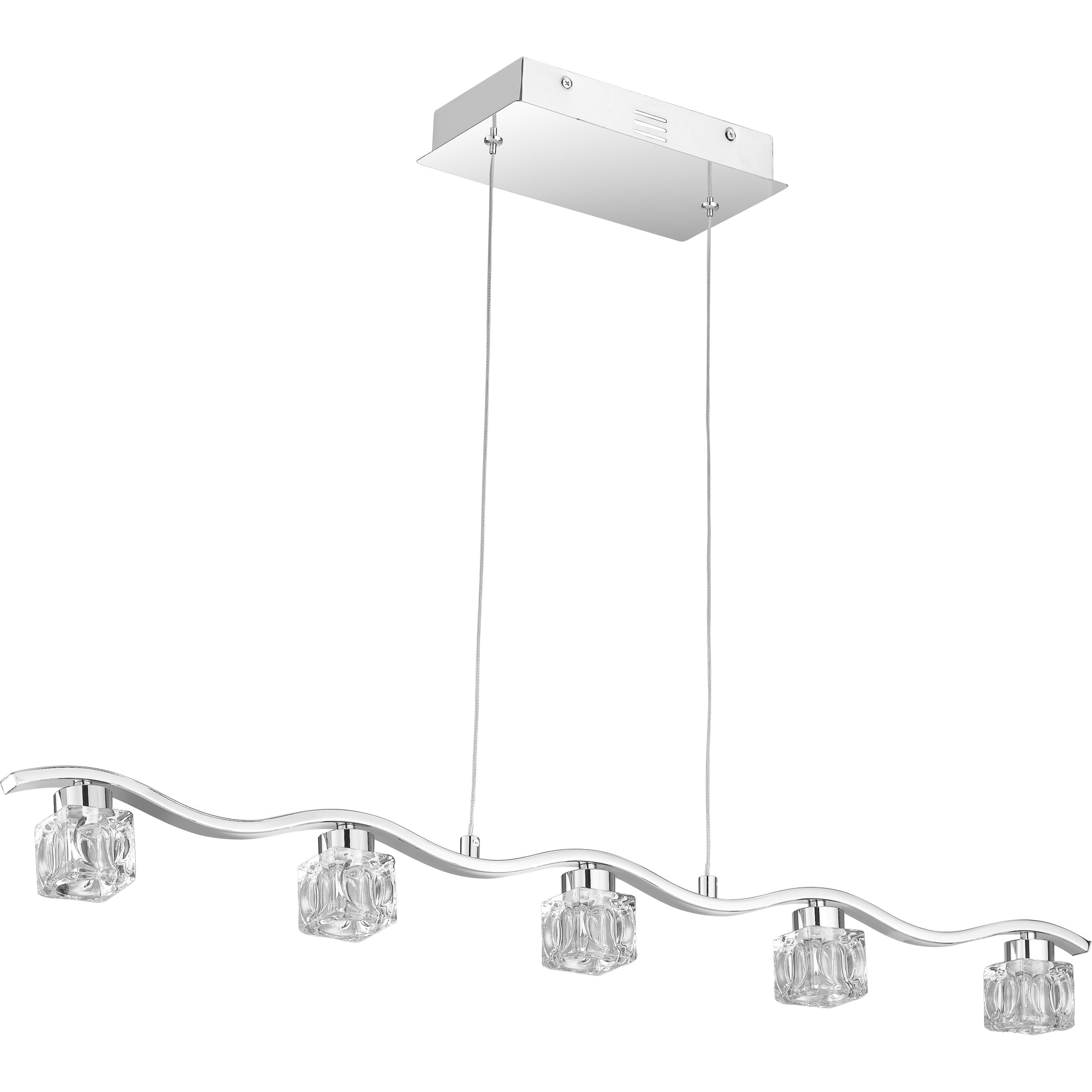 Clear Hollow Linear Suspension Polished Chrome