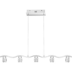 Clear Hollow Linear Suspension Polished Chrome