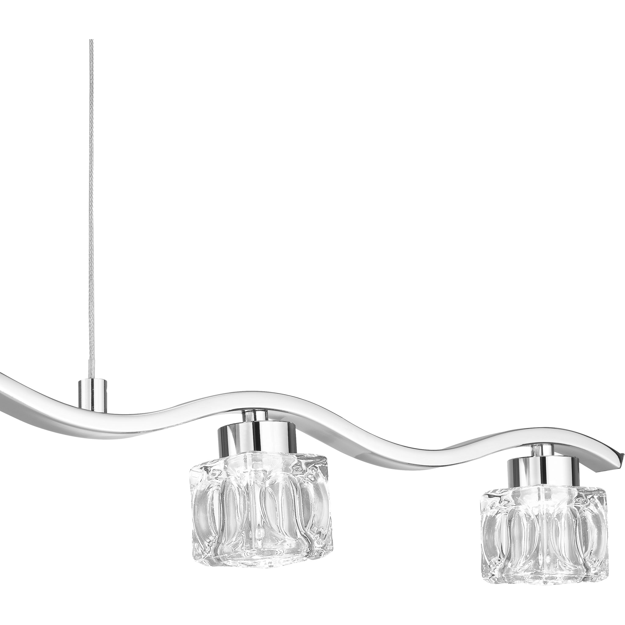 Clear Hollow Linear Suspension Polished Chrome