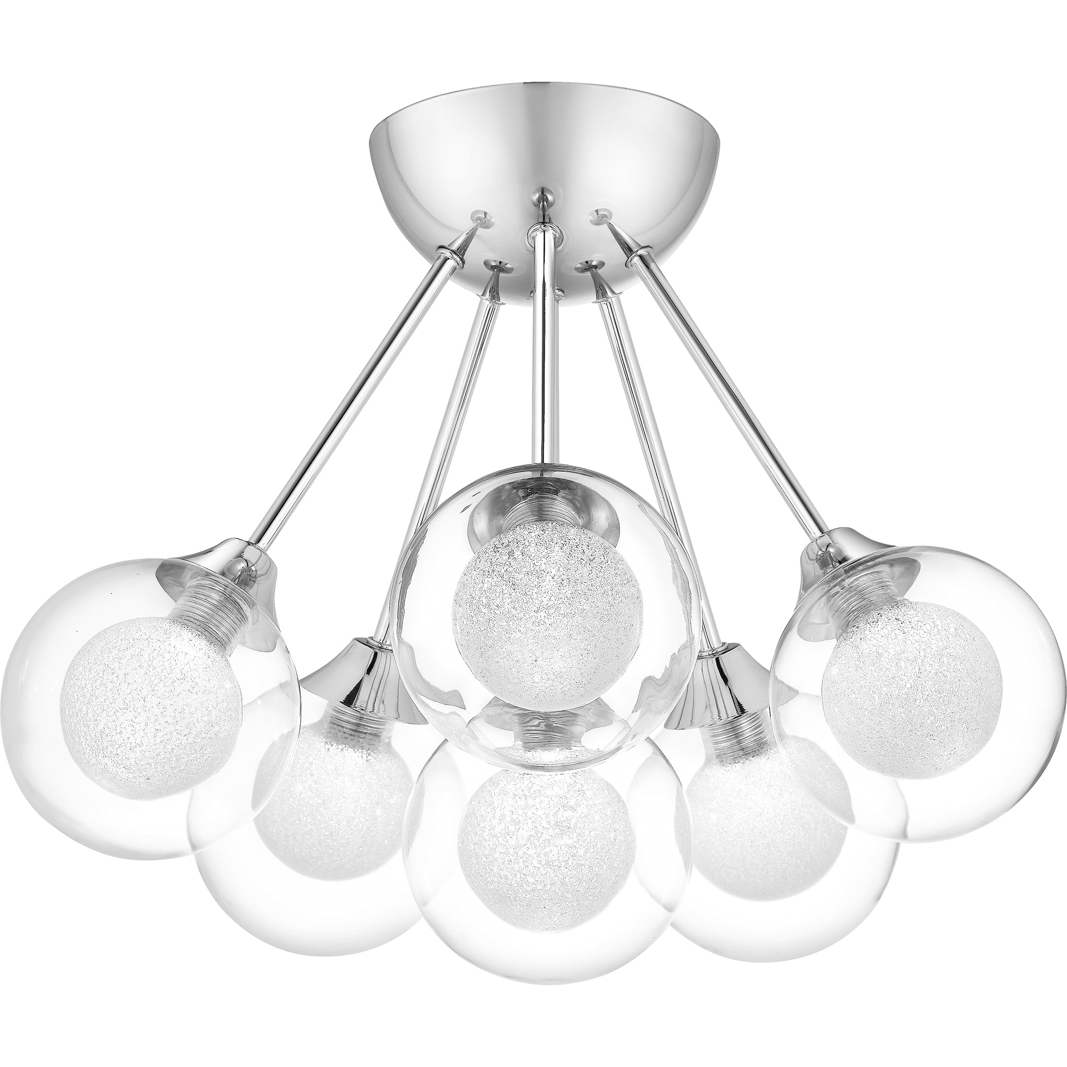 Spellbound Semi Flush Mount Polished Chrome