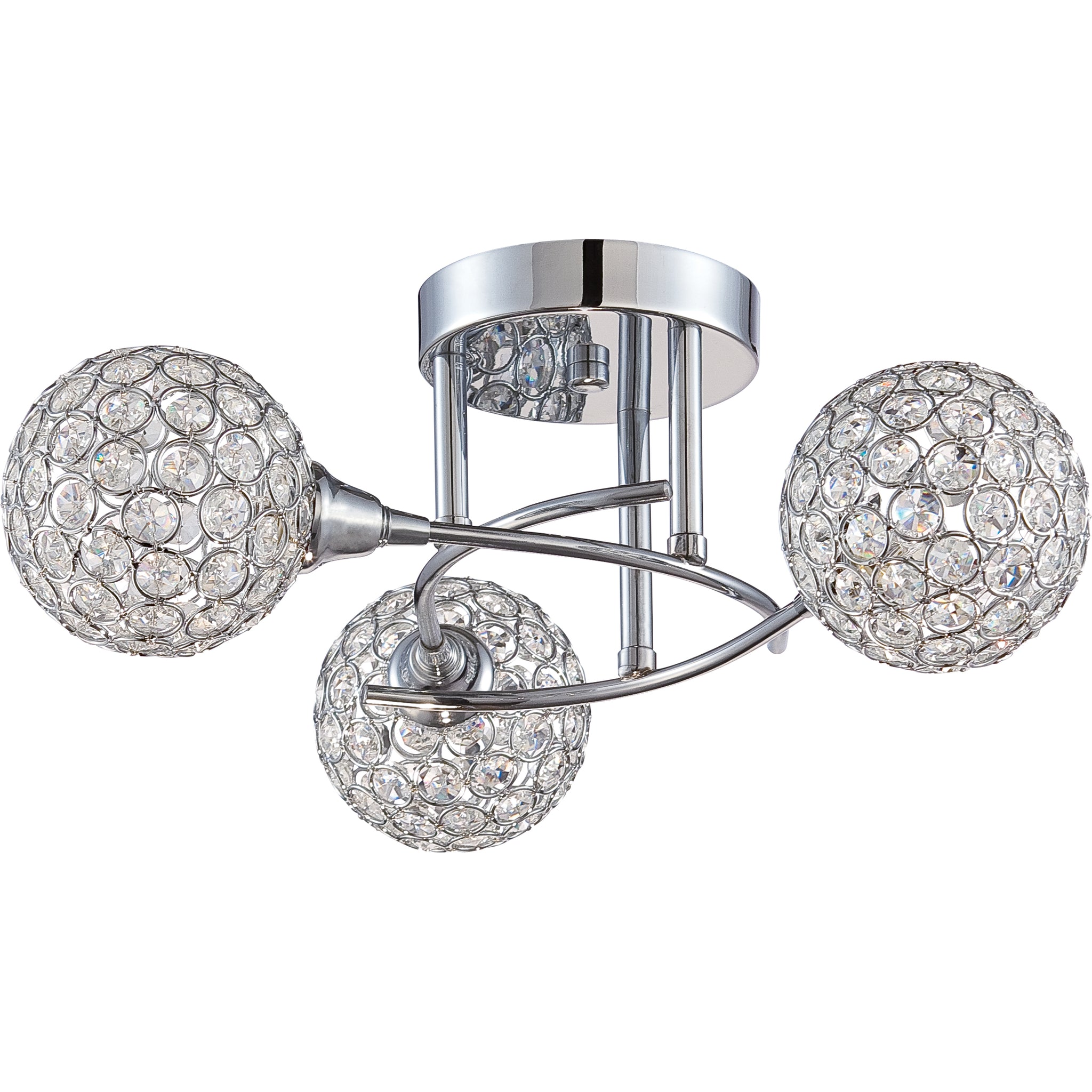 Shimmer Semi Flush Mount Polished Chrome