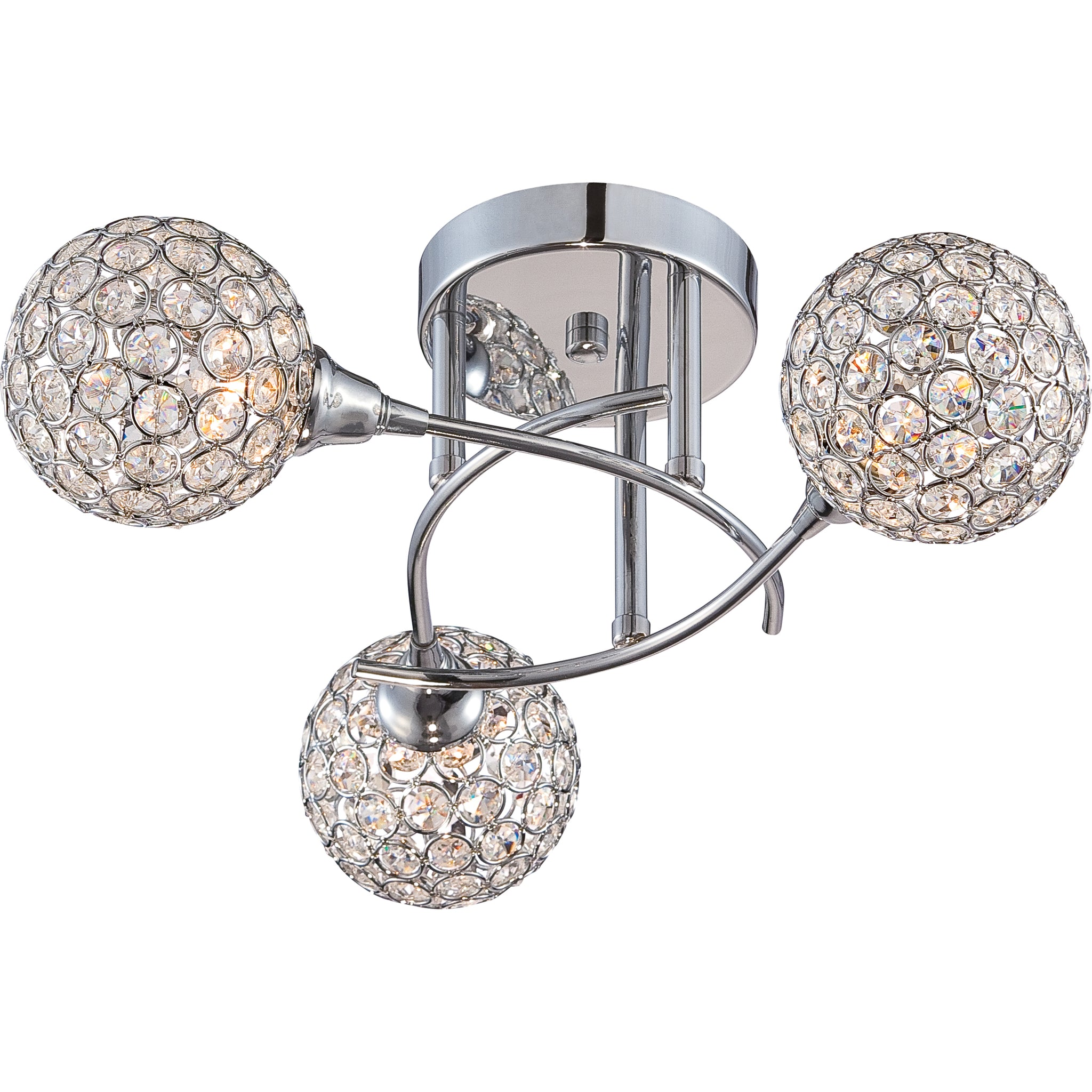 Shimmer Semi Flush Mount Polished Chrome