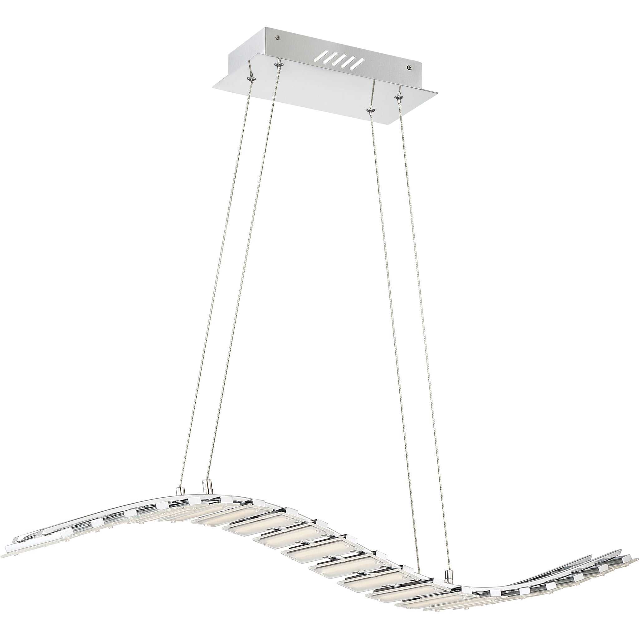 Wave Linear Suspension Polished Chrome