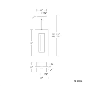 Cambria 8" LED Mini Pendant