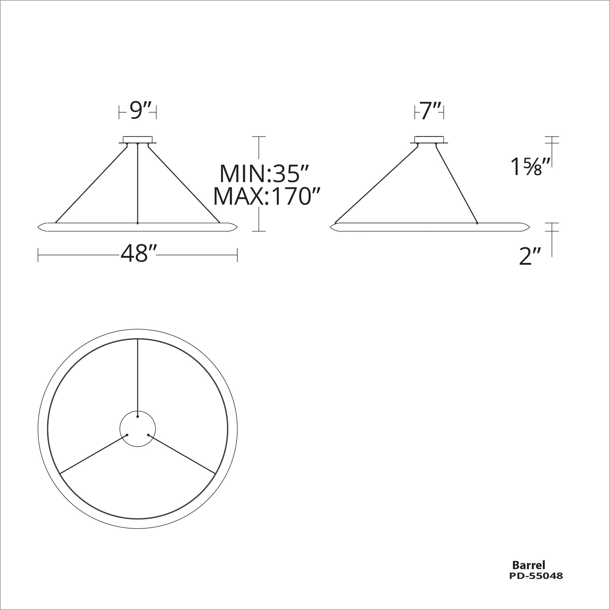 The Ring 48" LED Round Pendant