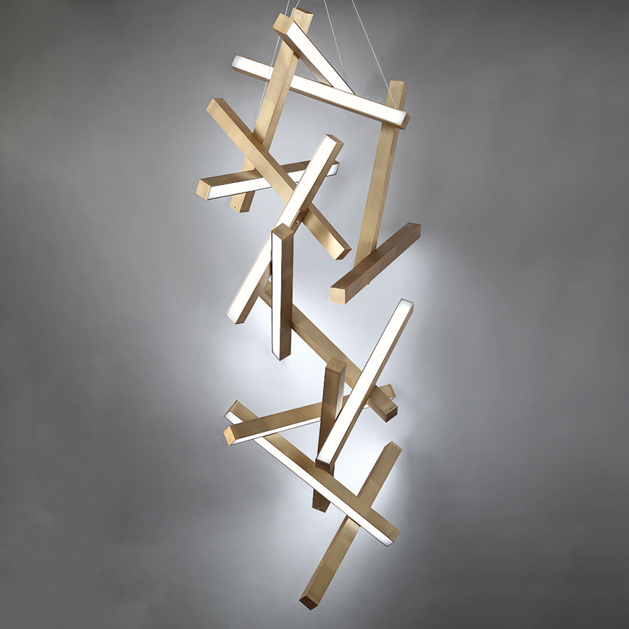 Chaos 75" LED Vertical Chandelier