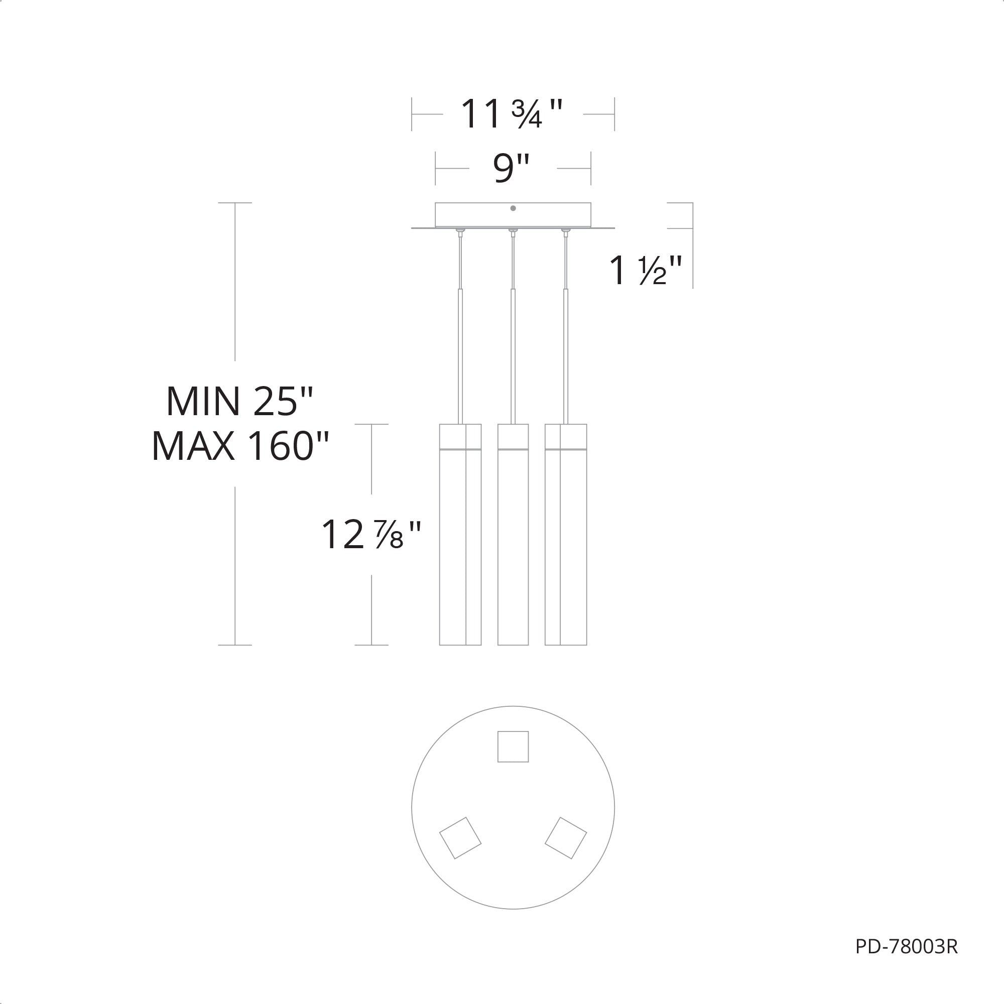 Minx 13" LED 3 Light Multi-Light Pendant