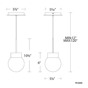 Double Bubble 6" LED Pendant