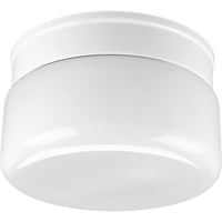 White Glass Flush Mount