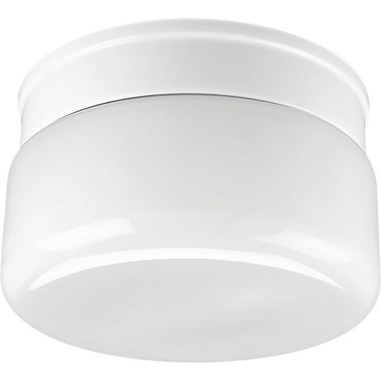 White Glass Flush Mount