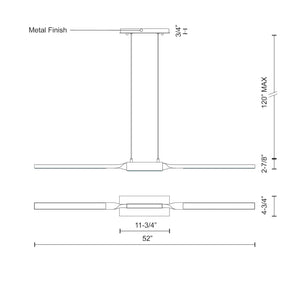 Propeller 52" LED Linear Pendant