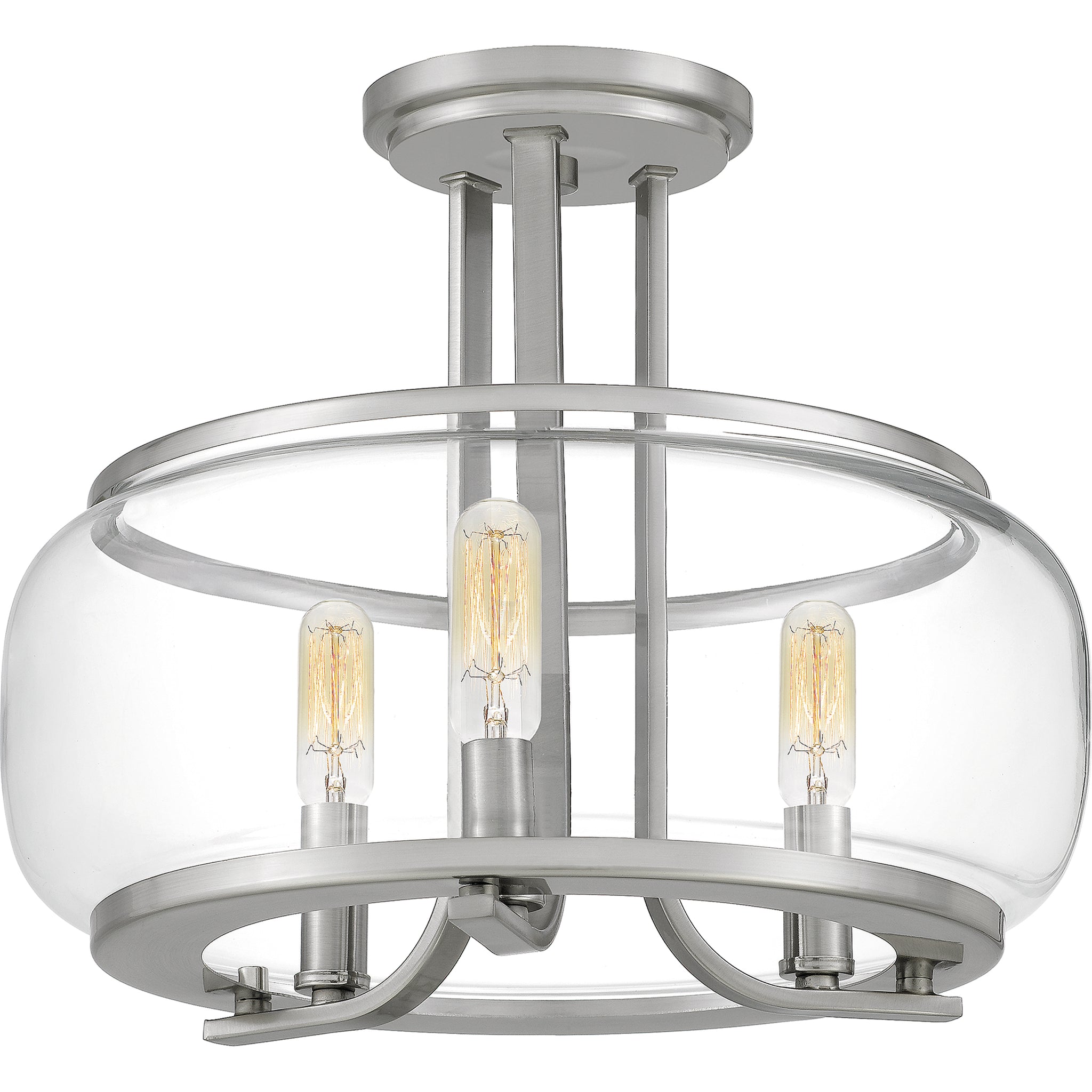 Pruitt Semi Flush Mount Brushed Nickel