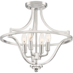 Harvel Semi Flush Mount Polished Nickel