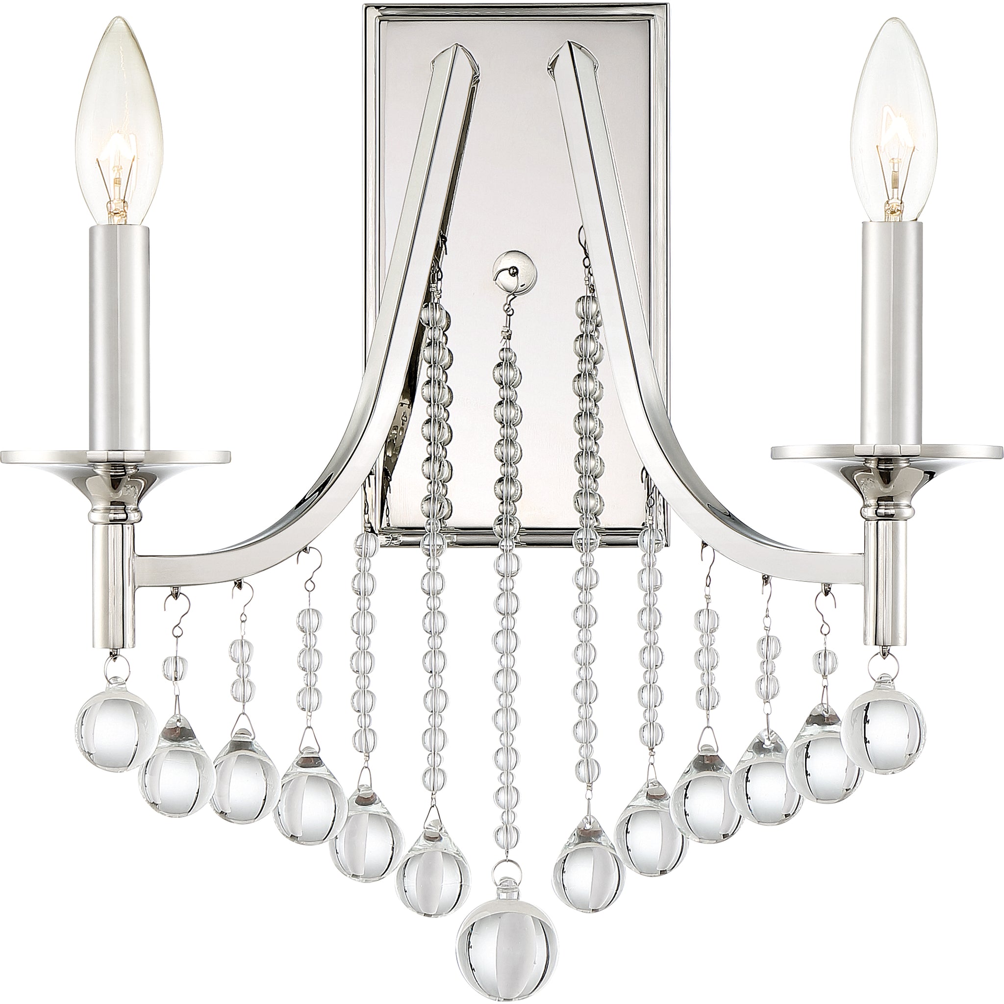 Queenship Sconce Polished Nickel