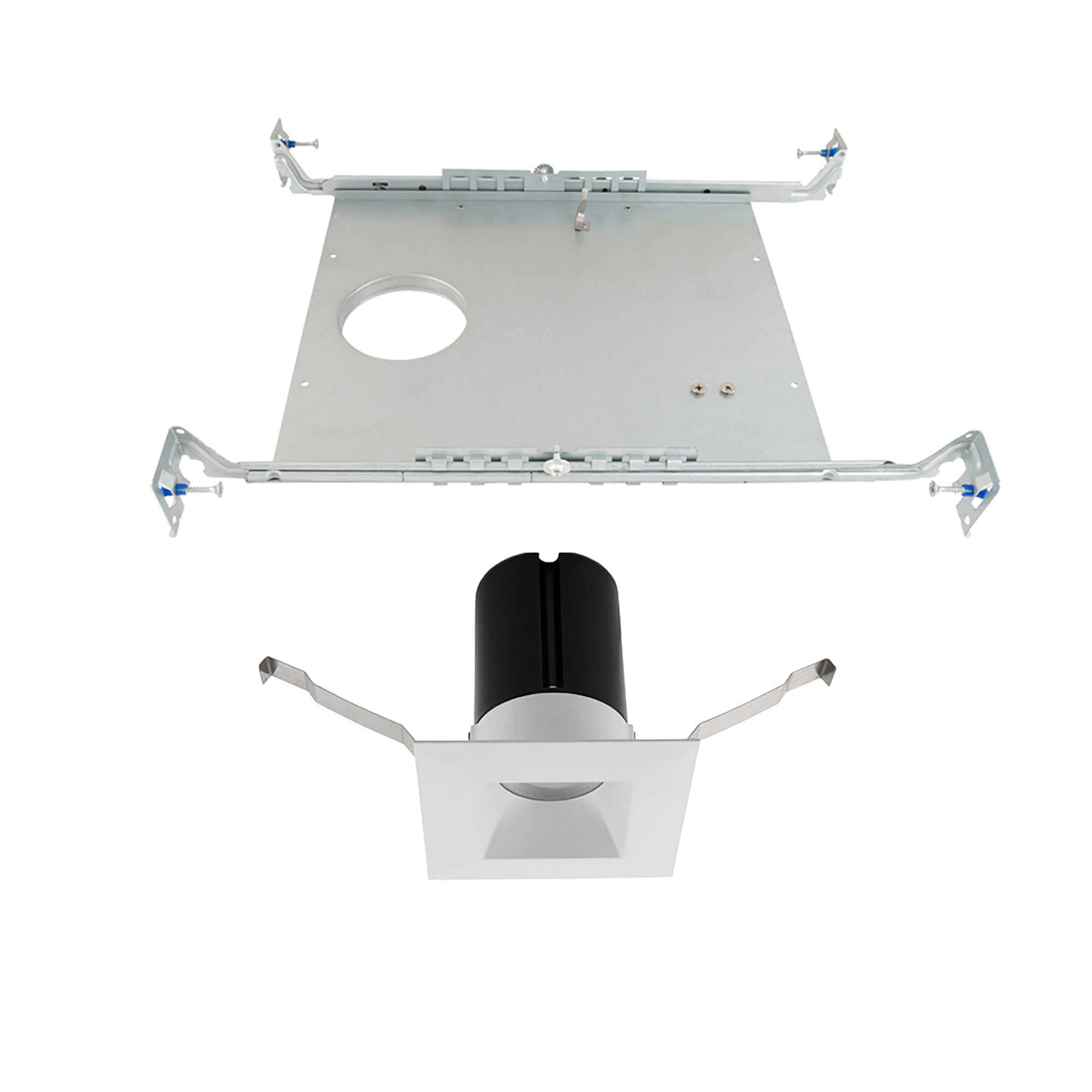 Ion LED 2" Square Recessed Light with New Construction Frame-in Kit