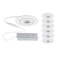 Lotos 2" LED Round Adjustable Recessed Kit (Pack of 6)