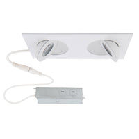 Lotos 2" LED 2-Light Square Adjustable Recessed Kit