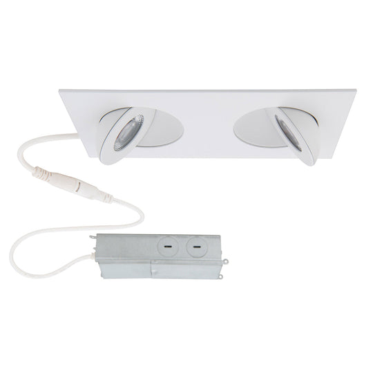 Lotos 2" LED 2-Light Square Adjustable Recessed Kit