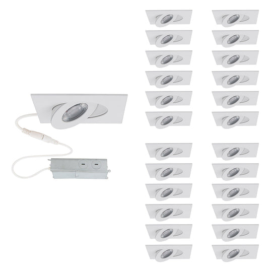 Lotos 2" LED 1-Light Square Adjustable Recessed Kit (Pack of 24)