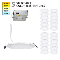 Lotos 4" LED Round 5-CCT Selectable Recessed Kit (Pack of 24)
