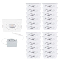 Lotos 4" LED Square Adjustable Recessed Kit (Pack of 24)