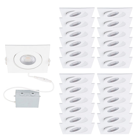 Lotos 4" LED Square Adjustable Recessed Kit (Pack of 24)